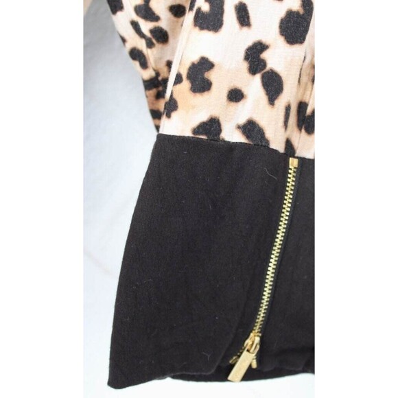 Calvin Klein 3X Wild Cheetah Black Banded Zipper Acent Tunic Top - Picture 3 of 7